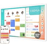Cozyla Calendar Plus 2: 32" Smart Digital Calendar with Google Play Store | Customizable Dashboard, Electronic Touch Screen Wall Planner with Voice Agent, Chore Chart＆Reward, Meal Planner &amp; Wall Mount