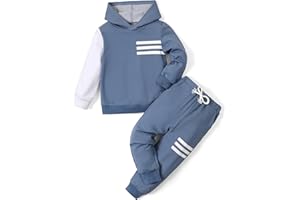 Hevemexy Toddler Boy Clothes Long Sleeve Hoodie Sweatsuits Tops and Pants 2Pcs Boys Fall Winter Outfits Set