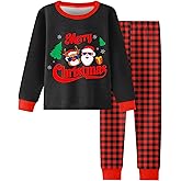 Fiodrimy Boys Pajamas 2 Pieces Pajama Set for Boy Long PJs Sleepwear Soft & Cute for Kids Jmmies Clothes 3-8 Years