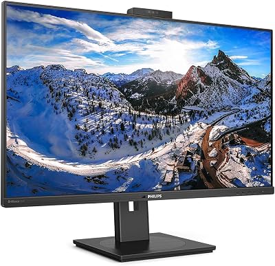 Philips 326P1H 32 inch QHD IPS Monitor USB-C Dock Webcam Speakers 75Hz 4ms