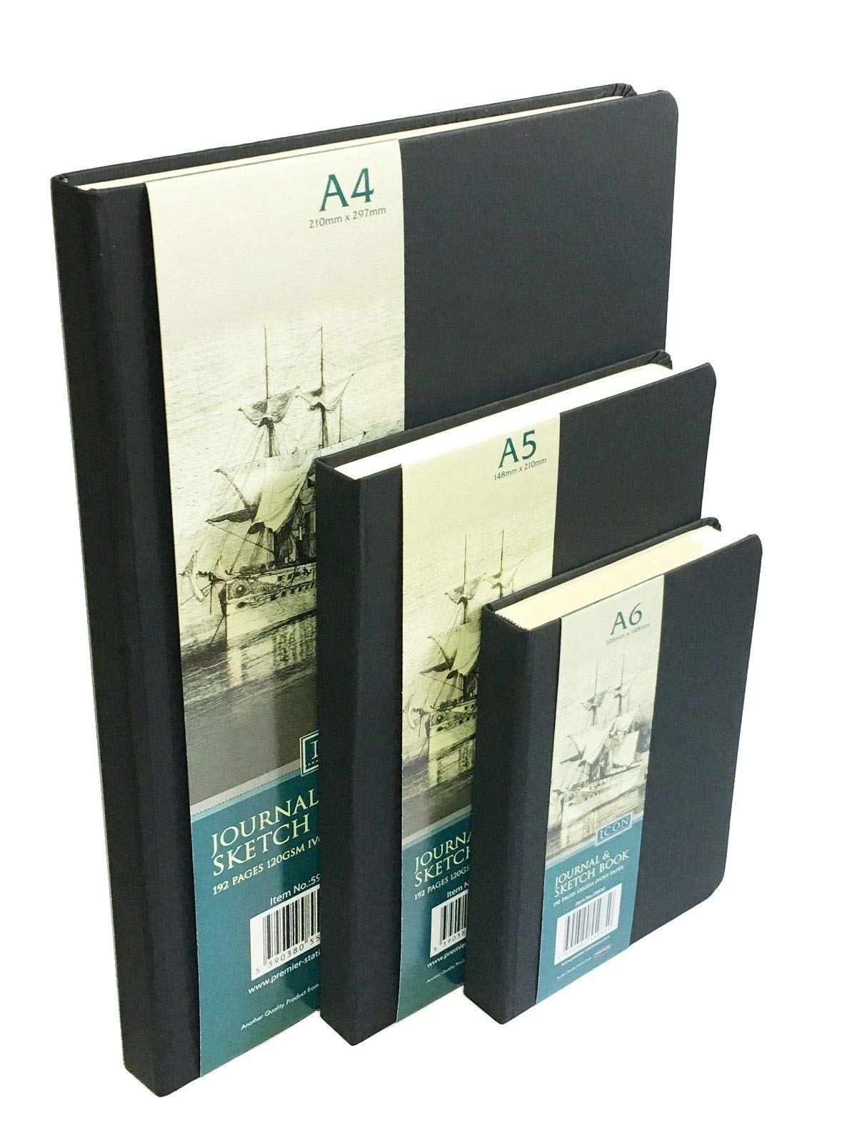 Icon A4 Journal/Sketchbook 192 Pages 120gsm Ivory Paper