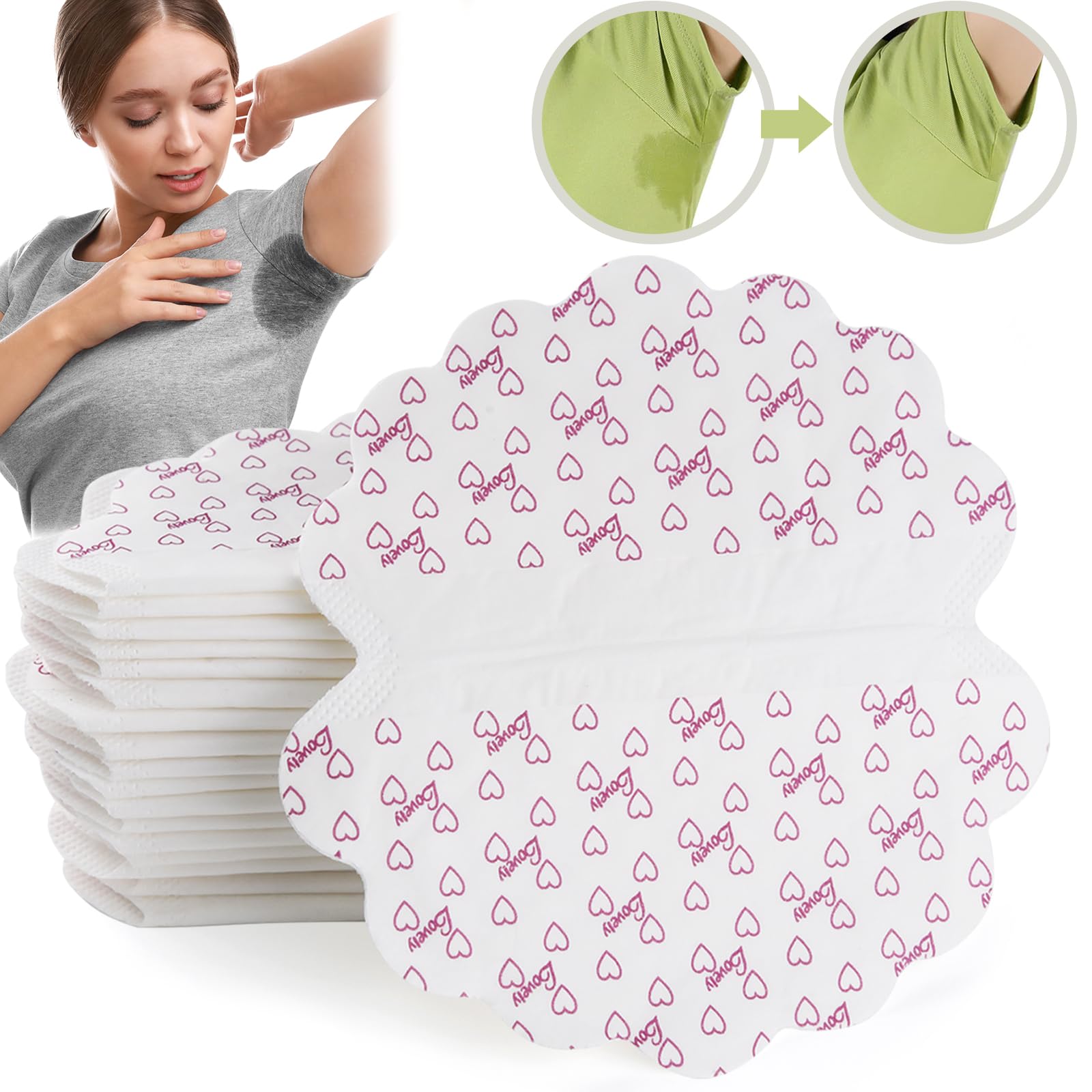 Underarm Sweat Pads - 80PCS Disposable Armpit Sweat Pads Perspiration Pads Sweat Patches Armpit Shields Pads Antiperspirant Absorbing Pads to Keep Underarms and Garments Clean for Men and Women
