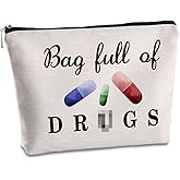 SYIJIMSJKT Funny Pill Medicine Bags Nurse Practitioner Gifts for Women Travel Cosmetic Bag Full of Pill Patient Birthday Gifts Storage Multi function Pouch