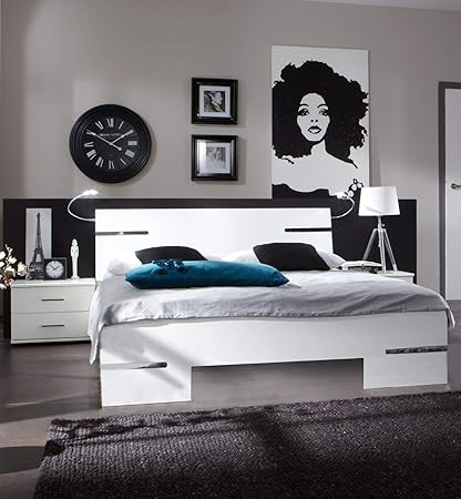 Wimex Schlafzimmer Set Anna Bestehend Aus Einem Bett Und Zwei Nachtschranken Liegeflache 180 X 200 Cm Weiss Amazon De Kuche Haushalt