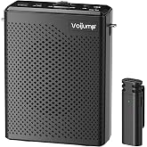 voijump Wireless Voice Amplifier with Wireless Lavalier Mic for Teachers | Bluetooth PA System, Portable Cordless Omnidirectional Clip On Mic with Speaker for Tour Guides, Lecture, Fitness Instructors
