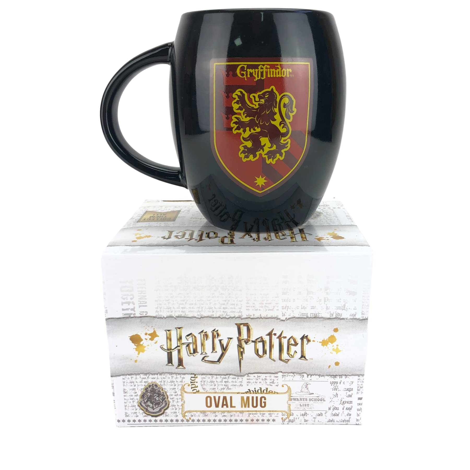 Pyramid International Wizarding World MGO25713 Harry Potter Oval Ceramic Mug with Gryffindor Uniform in Presentation Box - Official Merchandise, Red and Gold