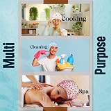 N Nimxy Pack of 4 Shower Caps Reusable Waterproof Elastic Band Dotted view 6