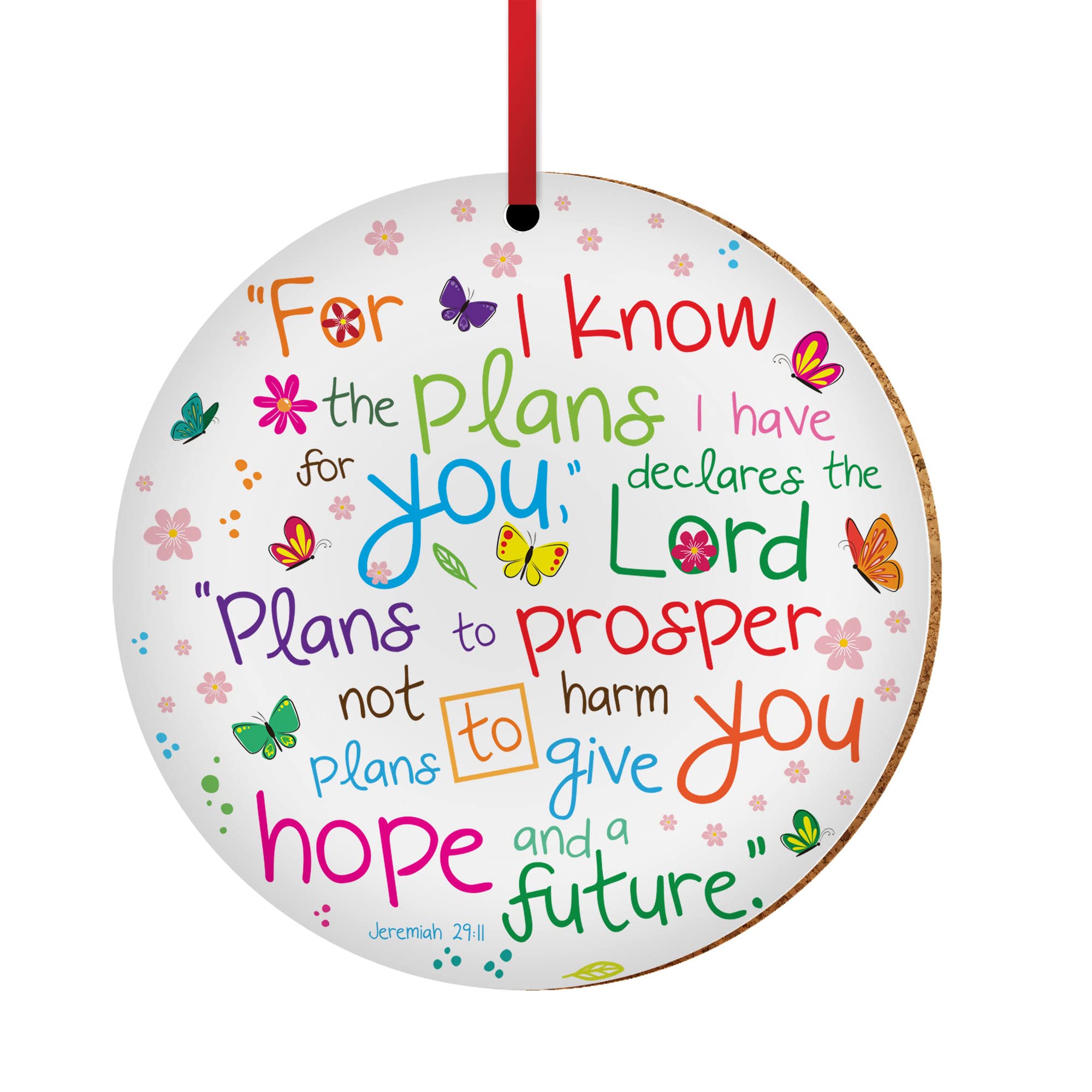 Christian Decorations - can be used as a ceramic hanging decoration or as a coaster. Beautiful Christian gifts for women or men, by Just Cards Direct (Plans)