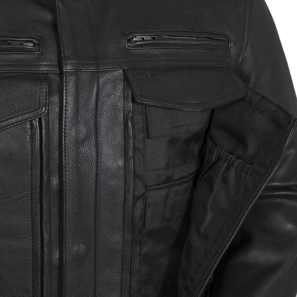 First MFG Co.- Raider - Men’s Motorcycle Leather Jacket |Men’s Leather Jacket for Ridding: Automotive