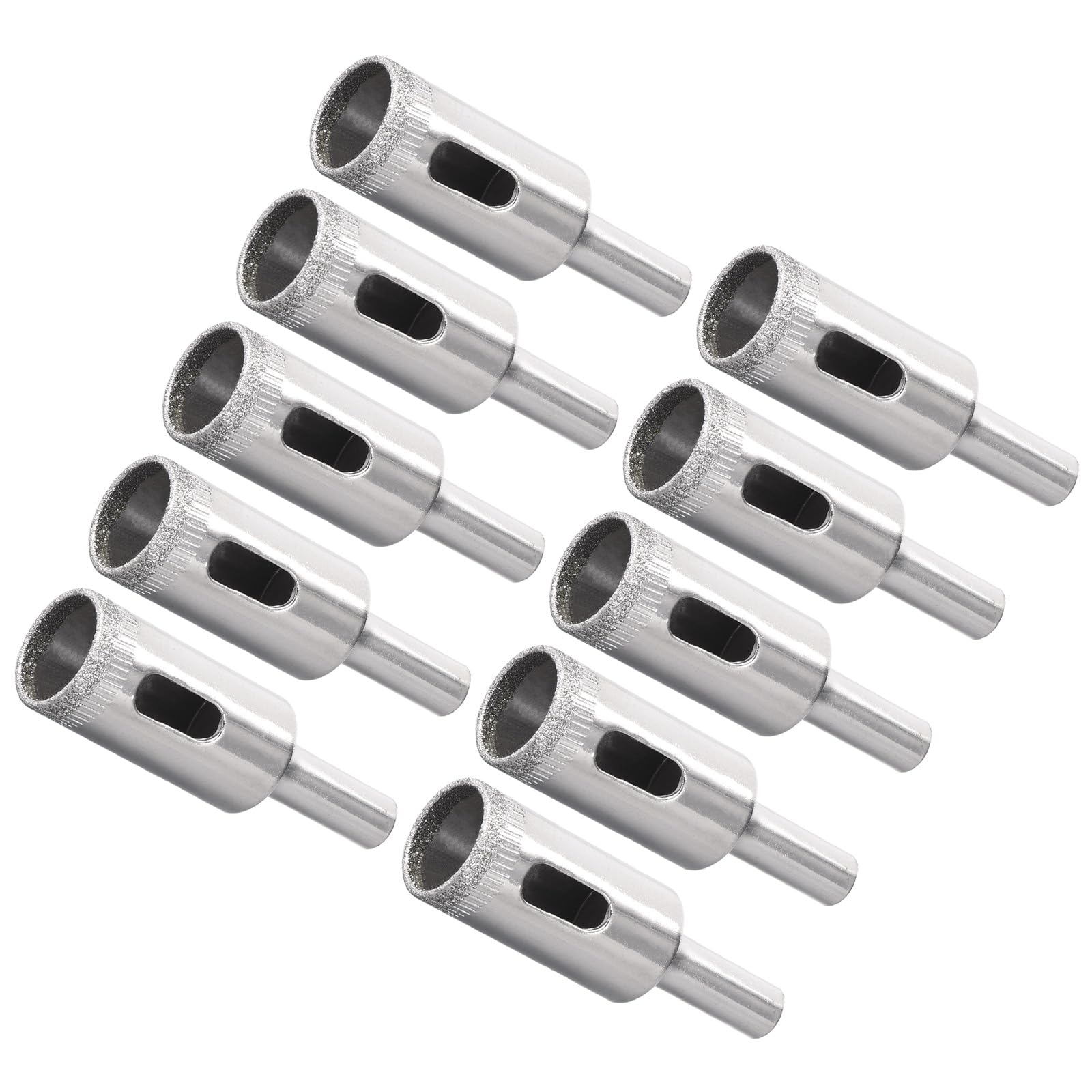 CoCud Diamond Hole Saws Drill Bits, 16mm / 5/8" Drilling Diameter, Nickel Plated Carbon Steel Drill Bit - (Applications: for Glass Ceramic Tiles Marble Stone), 10-Pieces