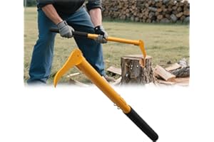 ETICSIPA 30” Hookaroon All Steel Heavy Duty Pickaroon Logging Tool Long Lightweight Handle with Anti-Slip & Shock Resistant Grip for Dragging, Stacking & Lifting Firewood Log