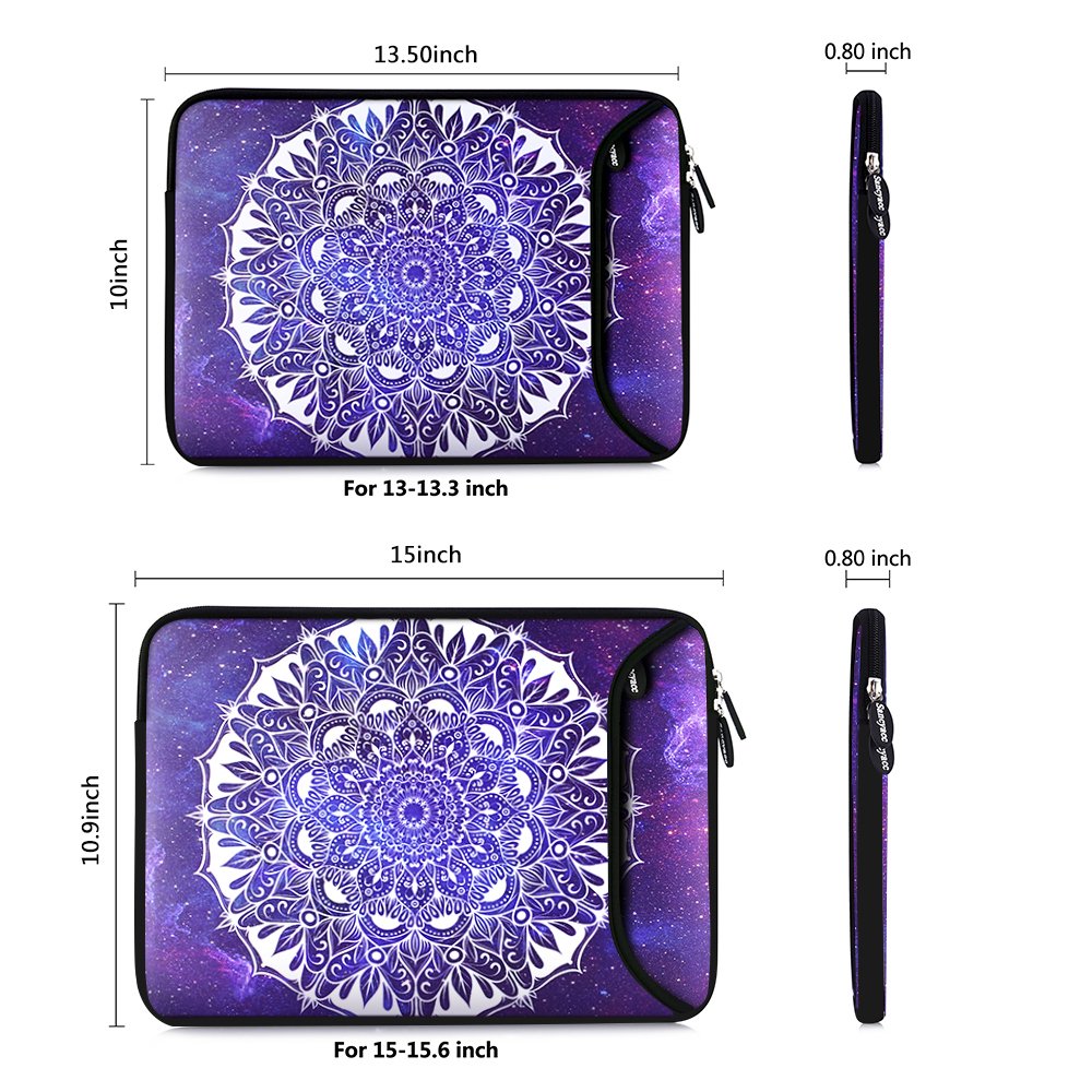 Egonn 15 inch Laptop Sleeve,Protective Laptop case with Pocket for MacBook Air/Pro/Retina(Purple)