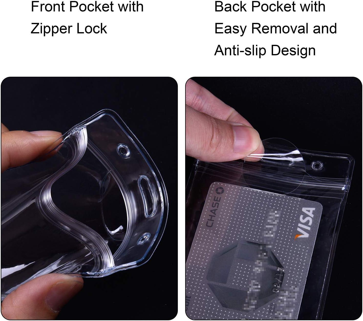 Wisdompro 10 Pack Vertical ID Card Badge Holder - Image 3