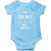 AW Fashions My Siblings Have Whiskers Baby Bodysuit Funny Cute Infant Outfit Romper Clothing Boys Girls