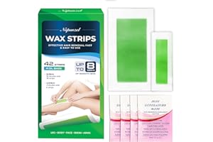 NOPUNZEL Wax Strips - Hair Removal Wax Strips for Body Arms Legs Chest Back - Bikini Wax Strips - Brazilian Waxing - Waxing Kit for Women Men - 42 Strips (2 Sizes)