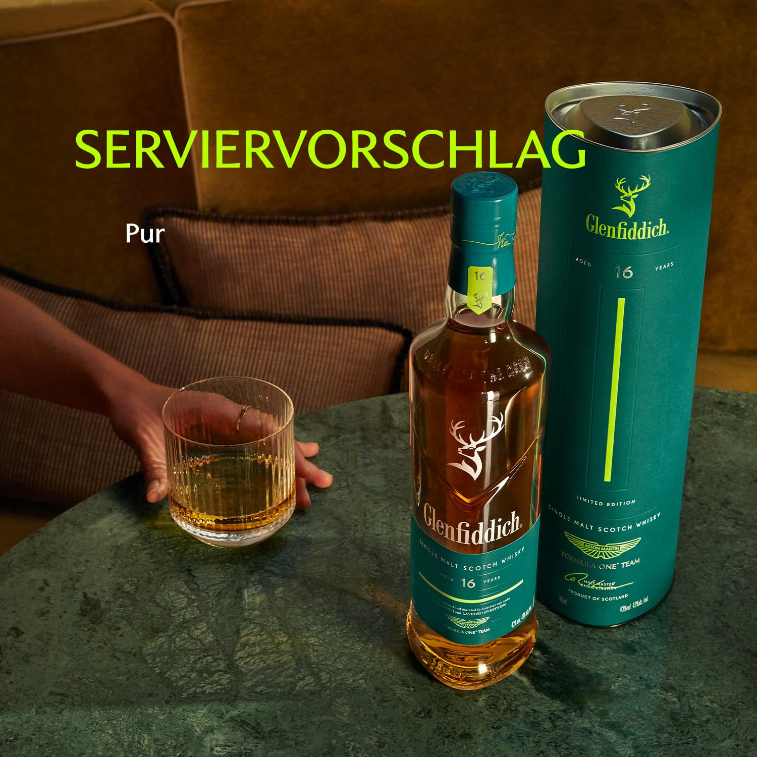GLENFIDDICH Single Malt Scotch Whisky 16 Jahre, 70 cl – Limited Edition | Vollmundig & komplex | Gereift in amerikanischen Eichenfässern | Aston Martin F1® Partnerschaft | 43% vol 5