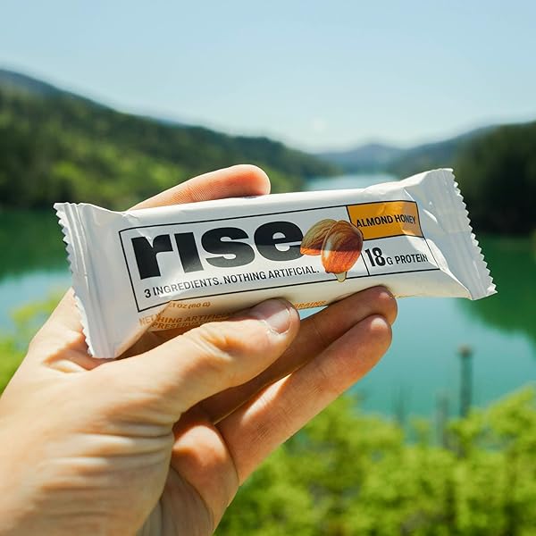 RISE BREAKFAST WHEY PROTEIN BARS ALMOND HONEY, 18G PROTEIN, 2.01 OZ (12 PACK)