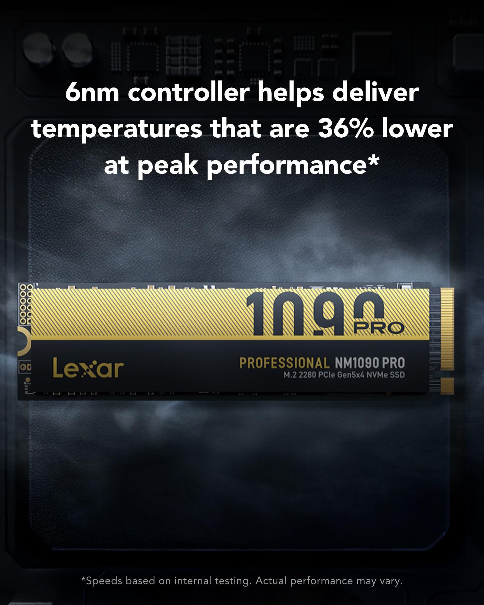 Lexar SSD 2TB PCIe 5.0 Gen5 NVMe SSD - Bis zu 14.000MB/s, Erweiterte Thermokontrolle, DirectStorage-SSD für AI-Lasten, Gaming & Content-Erstellung Laptop/PC 4