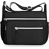 RNIEGA Crossbody Bags for Women Nylon Waterproof Shoulder Purse Messenger Bag Multiple Pockets Handbag for Travel