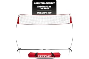 PowerNet Portable Volleyball Net for Backyard Training, Indoor Outdoor Volleyball Practice Equipment, Great for Hitting Serving Drills Small Scrimmage or 1 On 1 Game