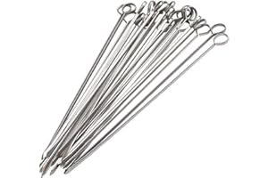 Blue Donuts 24 Pack Kabob Skewers for Grilling 12 Inch - BBQ Grill Grilling Accessories, Stainless Steel, Pack of 24