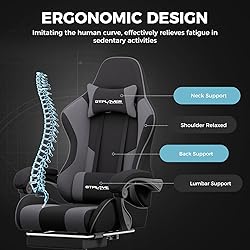 GTPLAYER Gaming Chair, Computer Chair with Footrest