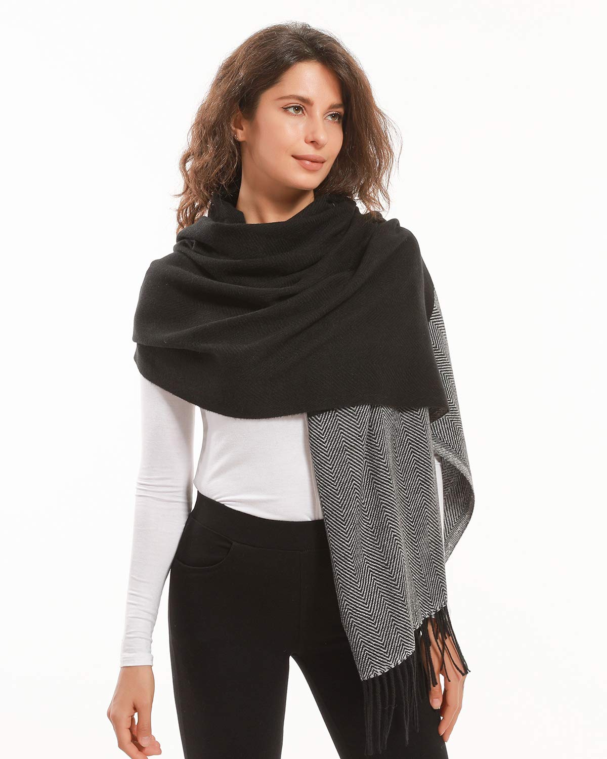 AOLIGE Cashmere Feel Blanket Scarfs for Women Pashmina Shawls And Wrap In Fall Winter 78" x 27" AOLIGE Cashmere Feel Blanket Scarfs for Women Pashmina Shawls And Wrap In Fall Winter 78" x 27"