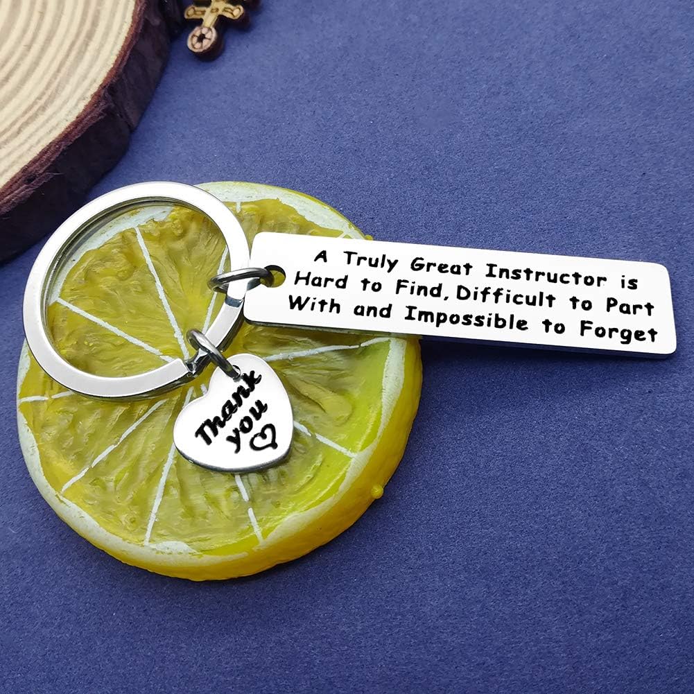 Dabihu Instructor Thank You Gift Keyring A Truly Great Instructor is Hard to Find Keyring Instructor Appreciation Gift Instructor Keychain Retirement Gift for Instructor Professor Mentor Teacher - Image 3