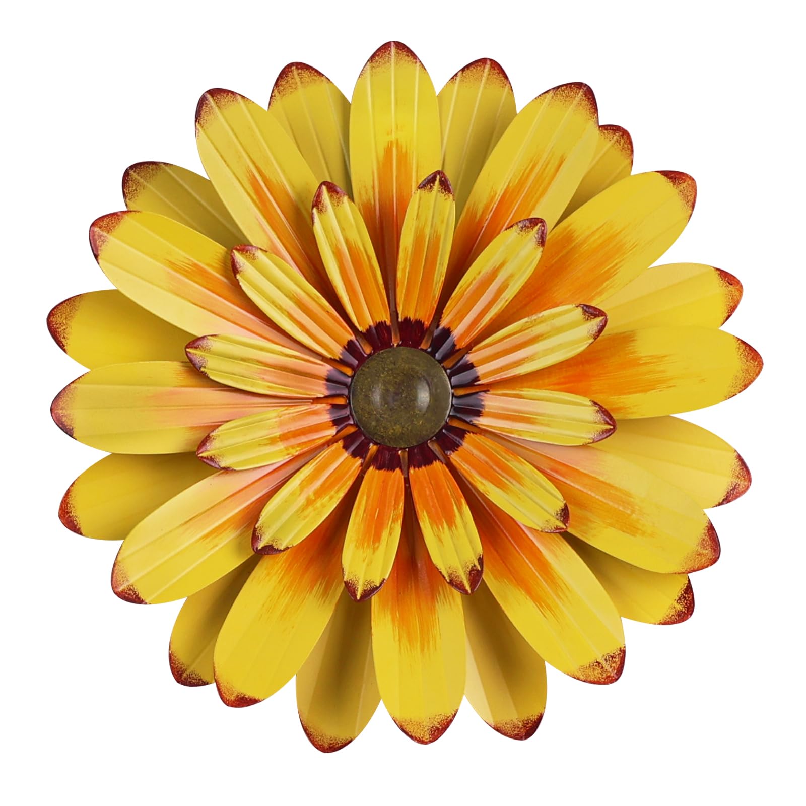 Photo 1 of ***Missing screws and wingnut***YEAHOME 16'' Metal Flower Wall Decor - Sunflower Wall Art Decorations Hanging for Bedroom, Living Room, Bathroom Boho Office***Missing screws and wingnut***