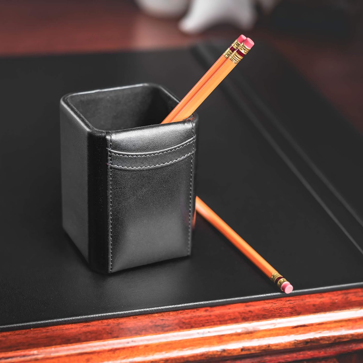Dacasso Pencil Cup, Black Desk Tidy Pen Holder - Image 5