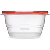 Rubbermaid TakeAlongs Deep Square Food Storage Containers, 5.3 Cup, 2 Count