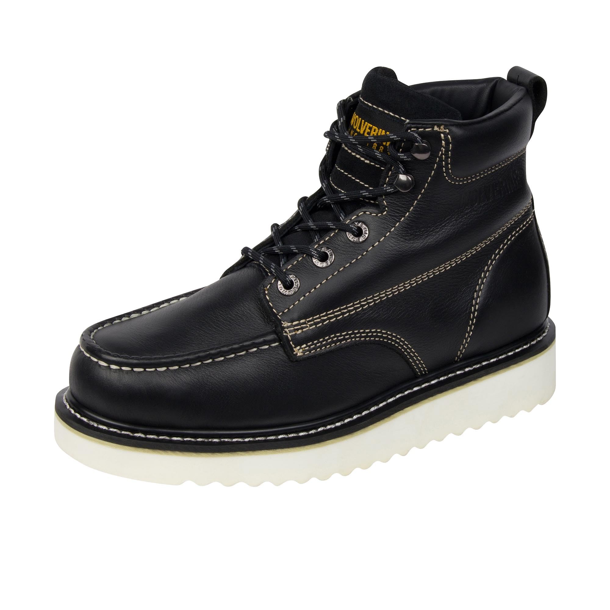 Photo 1 of Wolverine Men's Moc Steel Toe Construction Boot, Black, 8.5