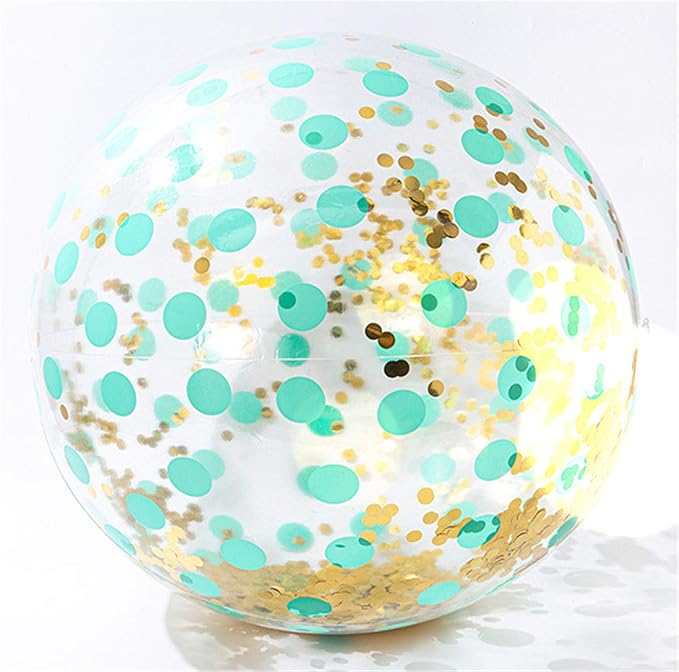 Big 33" Glitter Beach Ball, Huge Inflatable Beach Ball