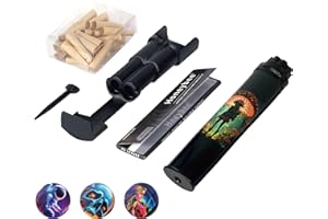 HINITOYOU Cone Rolling Machine and Cone Loaders,Cone Filler Portable Home Pre-Roll Machine for King Size&1 1/4 Size Pre-Rolled Cones (Black)