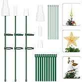 3 Pcs Christmas Tree Topper Holder - Holiday Universal Tree Topper Stabilizer Treetop Base & Stand Xmas Tree Topper Supporter Fit All Base Types Adjustable Attachments Stabilize Treetop Ornament
