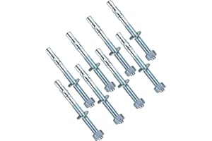 Metalsuberg 3/8"x4" Wedge Anchor by Zinced of Heavy-Duty Fastener for Cement and Concrete (8pcs Pack)