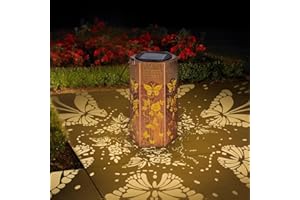 EANDISOM Mothers Day Gifts Butterfly Solar Lanterns Outdoor Waterproof - Birthday Gifts for Women, Mom, Butterflies Solar Lights Outdoor Hanging Garden Decor for Outside, Patio, Outdoor, Yard, Lawn, Balcony