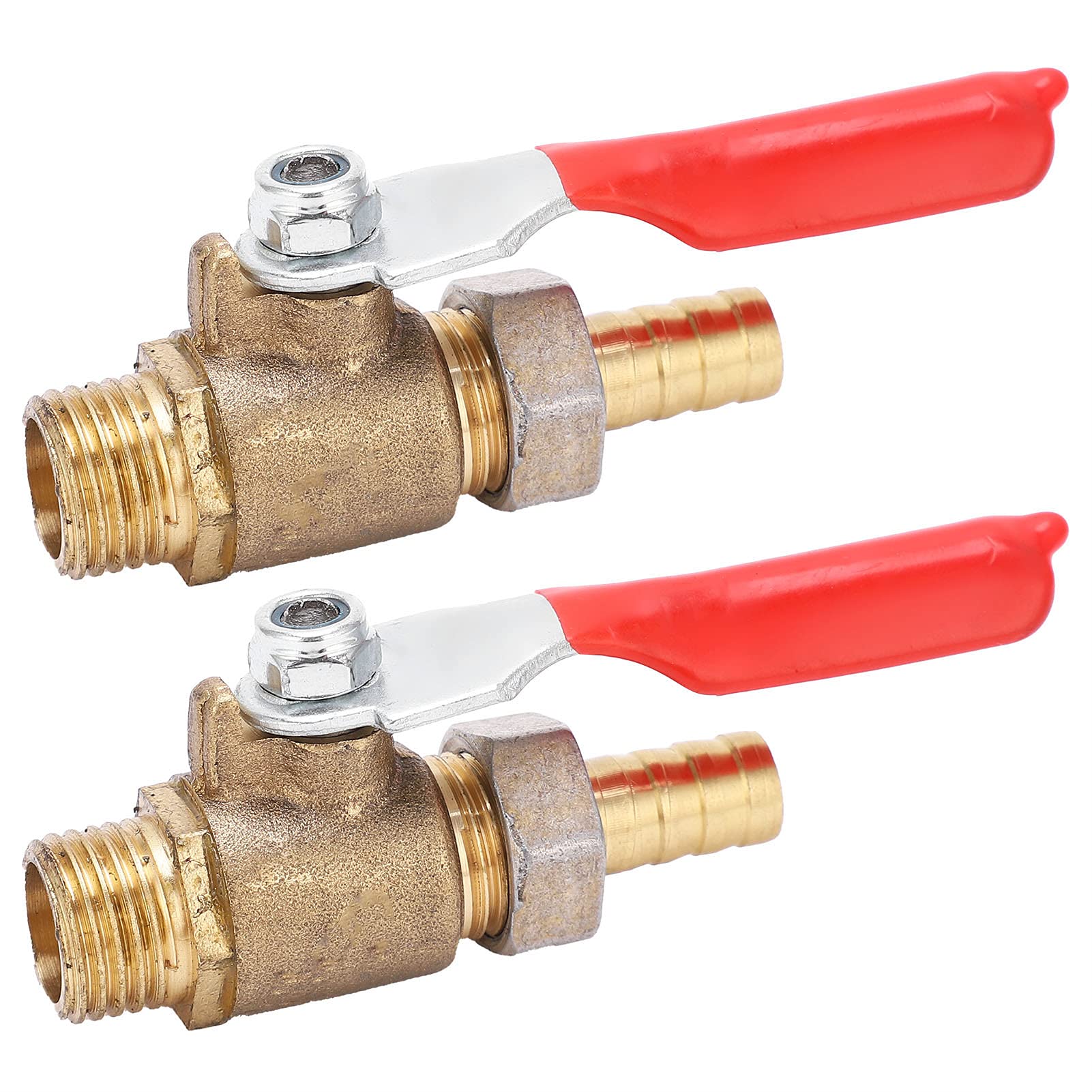 2 Pcs Ball Valve,1/4 inch Threaded Ball Valve,Multilayer Silicone Durable Air Compressor Accessories,Push to Connect Mini Water Valve Shut Off Switch Thread Pipe Fitting Air Compressor