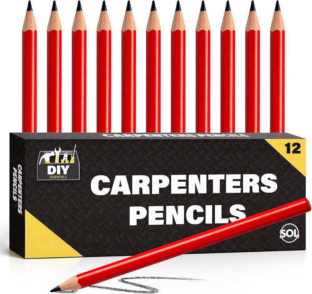 SOL 12pk Carpenters Pencil Heavy Duty Marking Tools for Woodworking