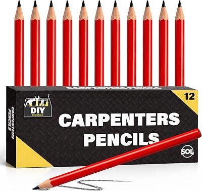 SOL 12pk Carpenters Pencil Heavy Duty Marking Tools for Woodworking