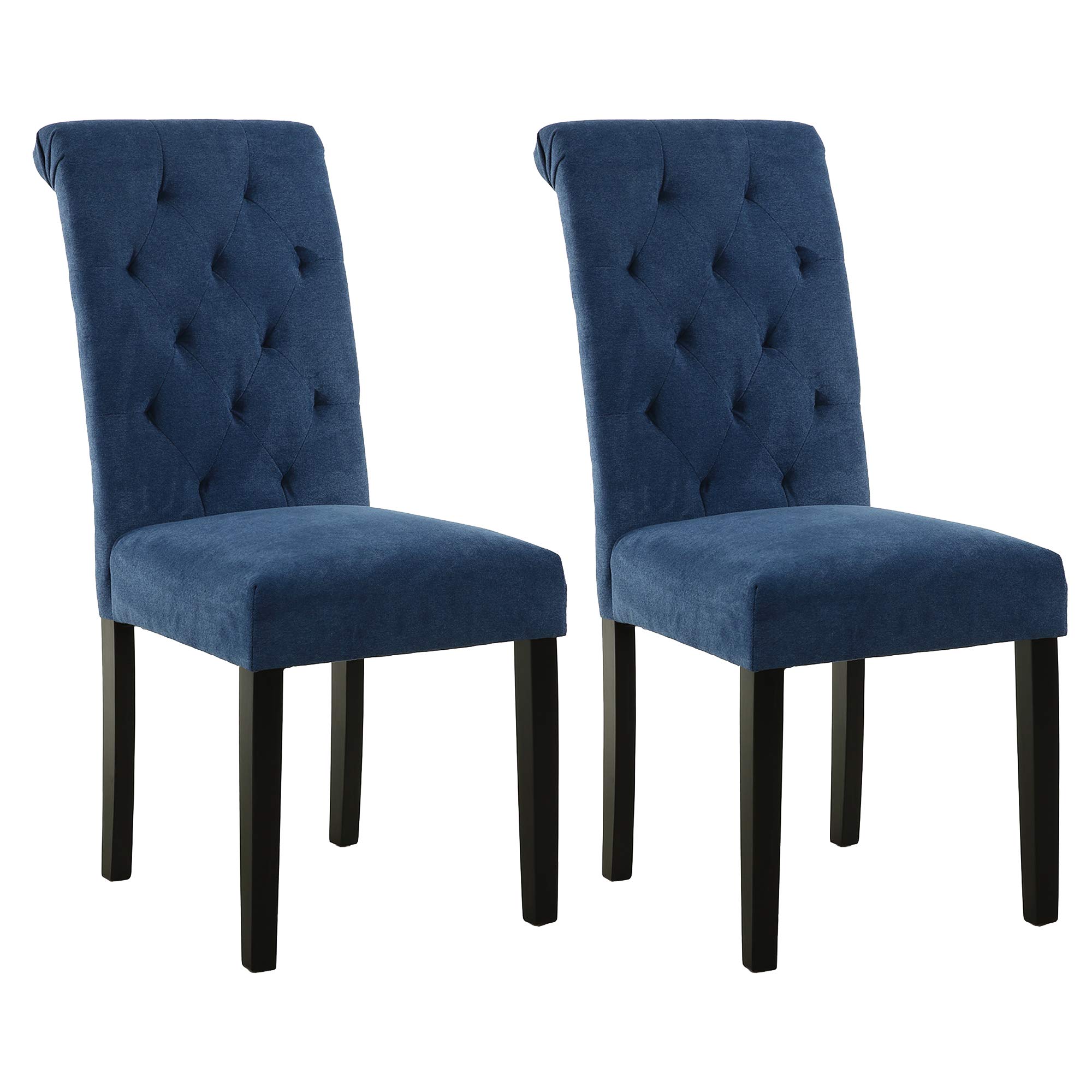 Upholstered Dining Chairs With Black Solid Wood Legs Upholstered Dining Chairs With Black Solid Wood Legs