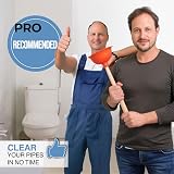aquabook Sink Plunger 140mm Large Unblocker for Toilet Shower Bathtub UK view 6