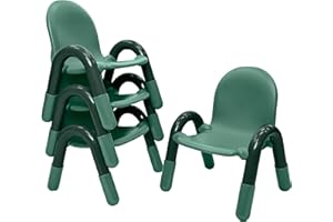 ANGELES Children’s Factory Baseline 11" Child Chair, Teal Green, 4 Pack, Stackable Ergonomic Seating Solution for Classrooms and Homeschools