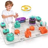 USCAMEL Science Kits for Kids Age 5-12: Circuit Board for Kids with 450+ Projects Snap-Together Circuit Building Kit with Lights, Sound, Flying Saucer, School Family STEM Toy Gift for Boys Girls