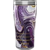 Tervis Traveler Marble - Alexandrite Triple Insulated Tumbler Travel Cup Keeps Drinks Cold & Hot, 20oz, Stainless Steel