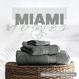 GC GAVENO CAVAILIA Fade Resistant Bath Towels Set 700 GSM Charcoal 4PK view 2