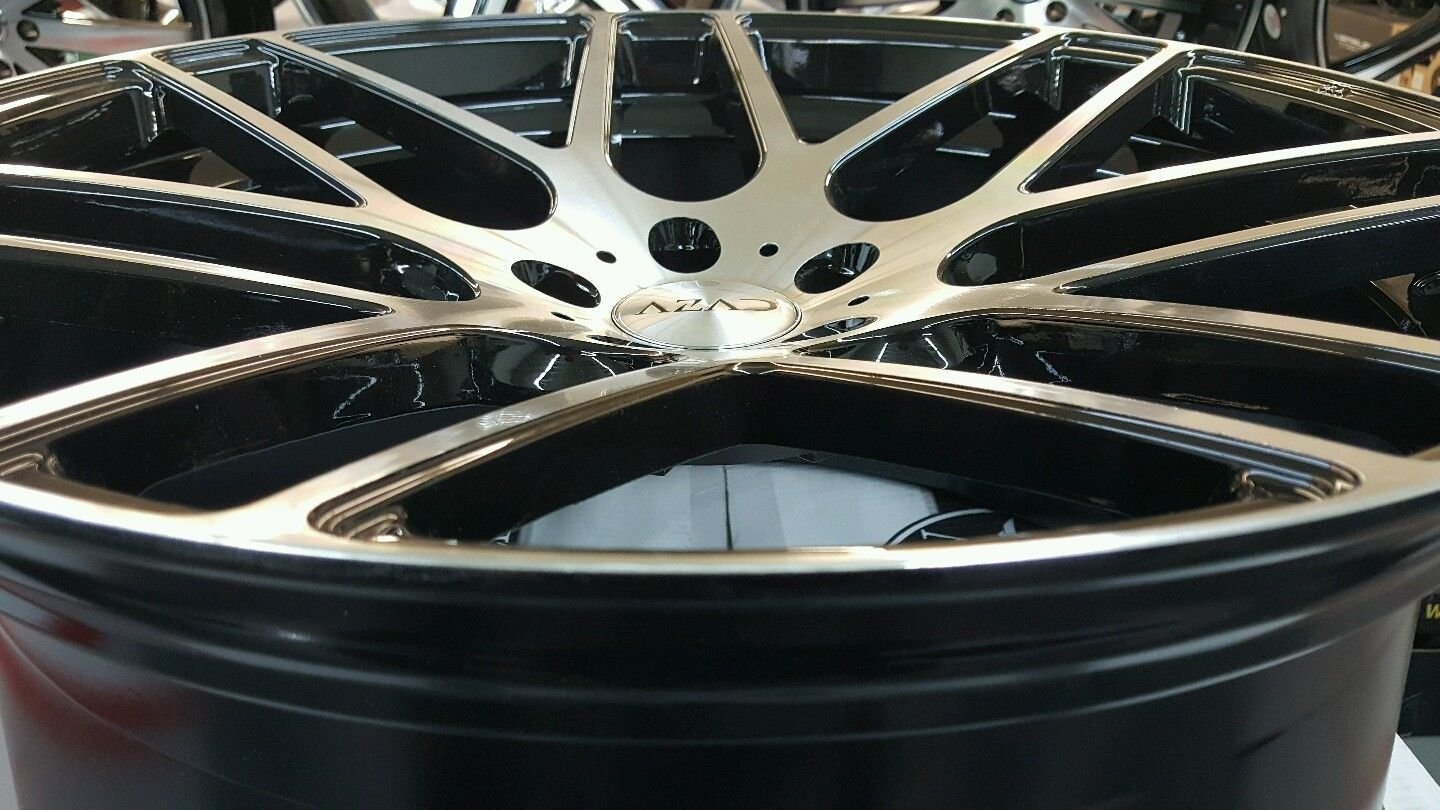 22" INCH STAGGERED AZAD AZ006 WHEELS RIMS & TIRES BMW CHEVY ASANTI