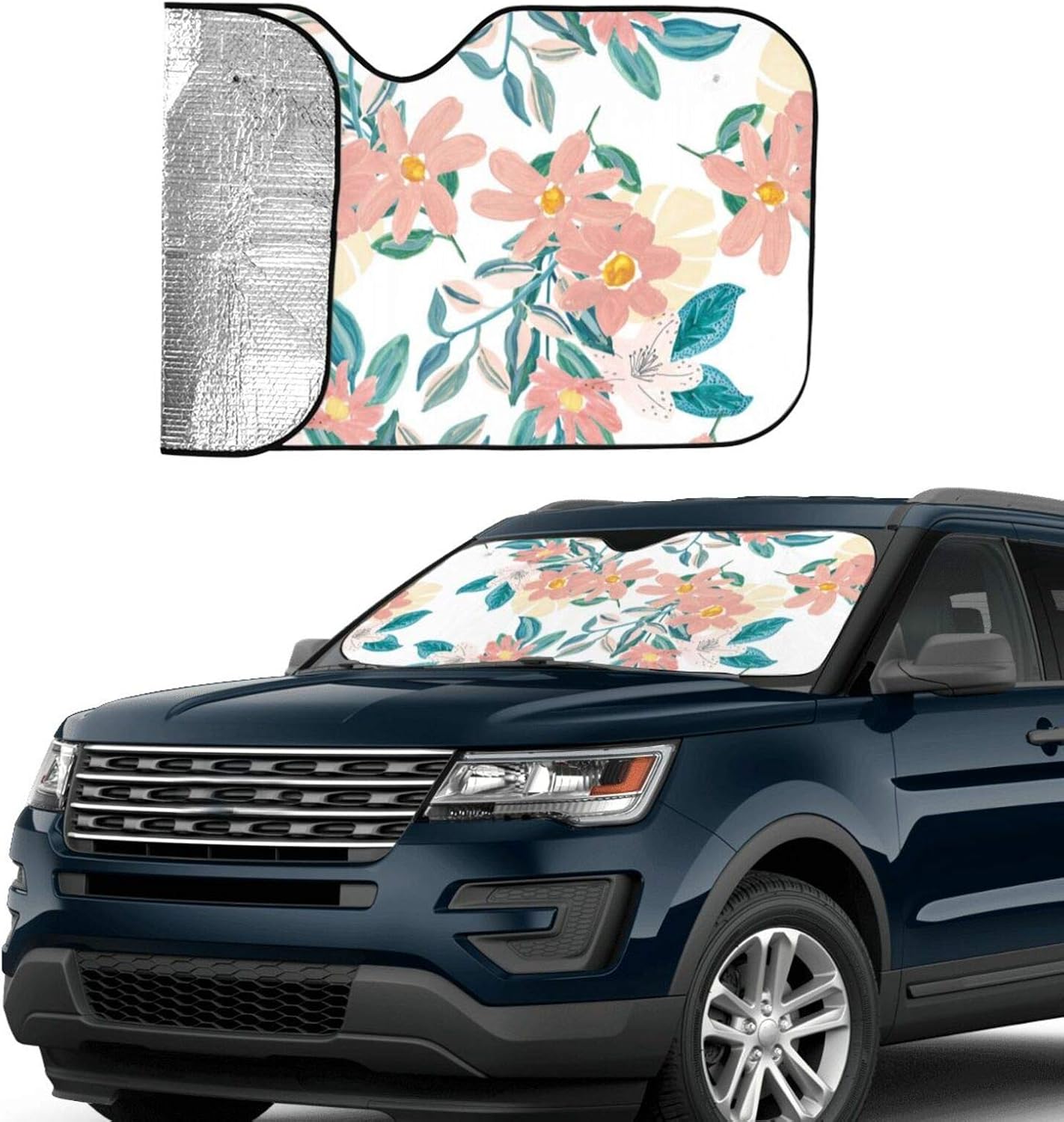 Lbuxinqu 6 Windshield Sun Visor, Used for Car SUV Truck (13070cm and 14076cm) Front Window Sunshade Sunshade: Sports & Outdoors
