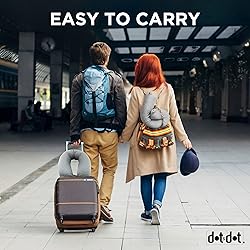 Dot&Dot Twist Memory Foam Travel Pillow for