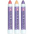 Sakura Solid Paint Marker for Glass, Windshields, Windows, and Much More Writes on Oily, Wet, Smooth and Rough Surfaces Multi Purpose Paint Markers (RED Yellow Purple)